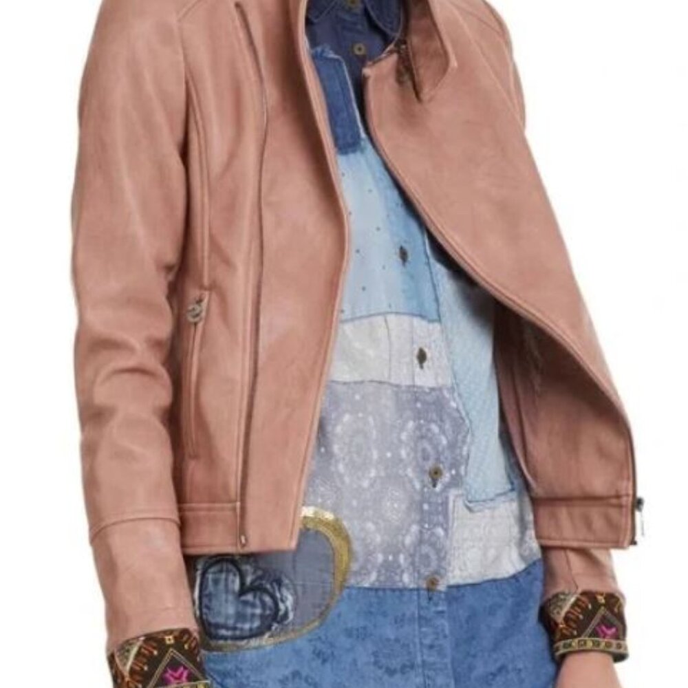 $160 Retail !!! NEW! Desigual Faux Leather Jacket (lowest price $49)